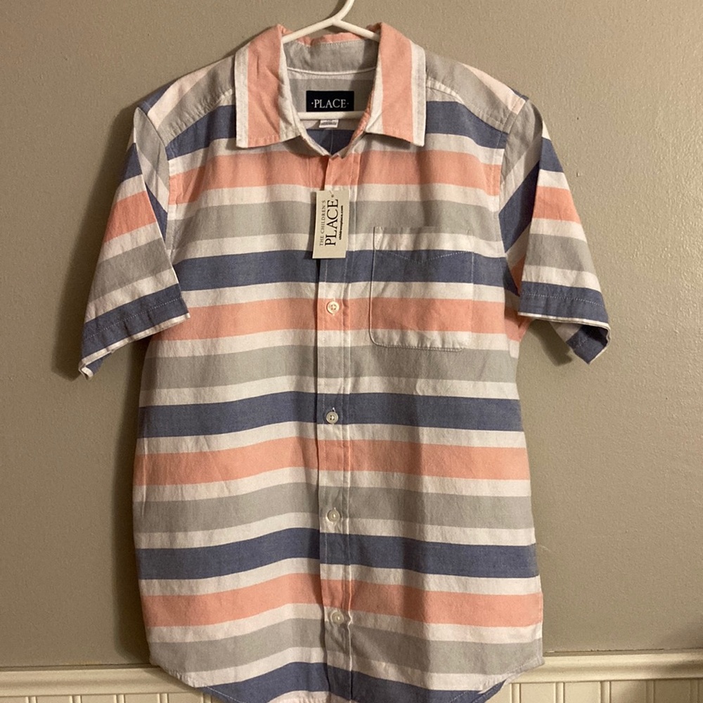 NWT Children’s Place Striped Short Sleeve Button Down